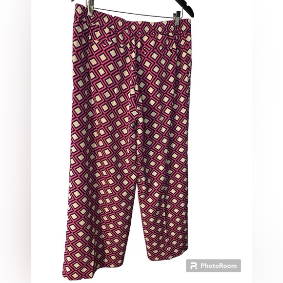 New York and Company Stretch Geo Print Pull On Palazzo Size M - Picture 2 of 5